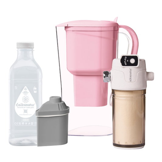 Pack Jarra Alkanatur + Filtro para Ducha con filtro re-cambiable